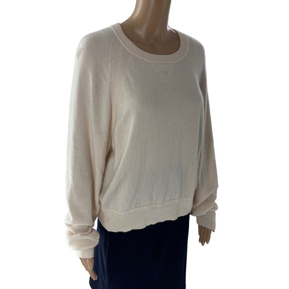 J. Crew Heather Muslin Cream Cashmere Crewneck Pullover Sweatshirt - Picture 5 of 9